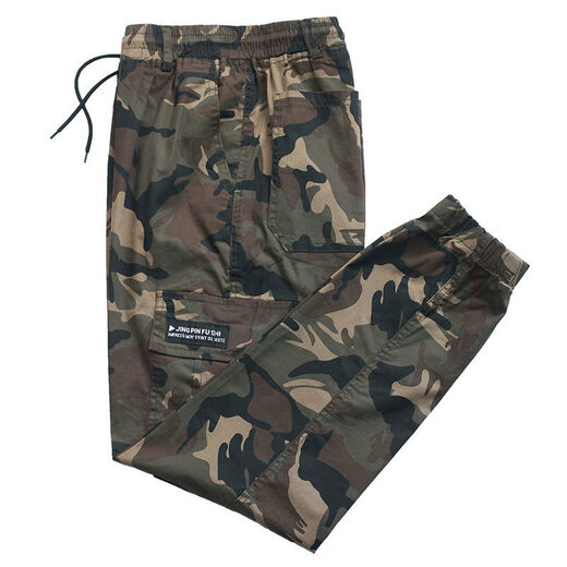 NanYUQIU (NANYUQIU) spring, summer and autumn elastic pants for men loose and versatile trendy foot-length camouflage workwear casual pants for men 826 spring and autumn clothes thick four-pocket foot-length pants 185 (160Jin[Jin equals 0.5 kg]-180Jin[Jin equals 0.5 kg])XXXL