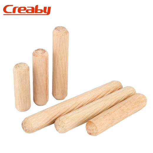 Creaby log plugs, wooden dowels, tenon twill wedges, solid wood sticks, wooden pegs, wardrobe cabinet connectors, round wood dowels, 8mmx30mm (50 pcs)