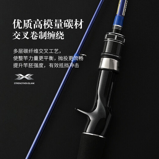 
CRONY Star River Second Generation Pearl Blue Lipstick Bass Rod Gun Straight Handle Medium Soft Adjustment Used Long-Top Rod Gun Handle 2.13 meters Medium Hard GAC2-702MH