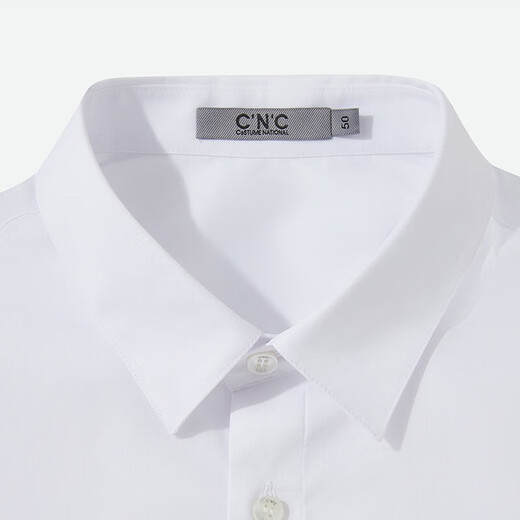 C'N'C【轻奢衣服】CNC男装25春夏新款短袖衬衫男品牌刺绣图案衬衣 白色 50(175/92A)