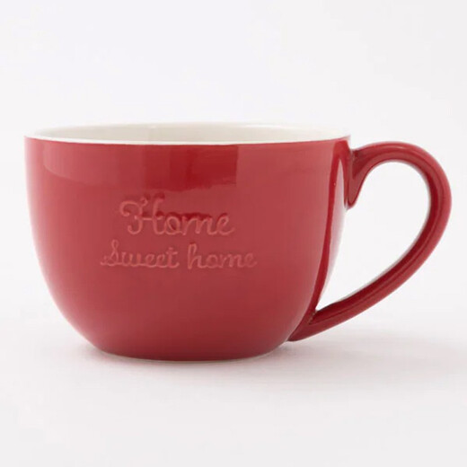 NITORI Yideli Home Christmas Atmosphere Mug Tea Cup Ceramic Cup Colored Water Cup Soup Cup Qingnuan Series Red