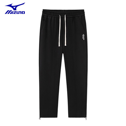 Mizuno (MIZUNO) outdoor casual sweatpants men's autumn and winter drawstring leg loose velvet straight pants black MJN1597 (drawstring) velvet 3XL 170-190Jin Jin equals 0.5 kg