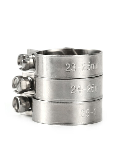 Jiujuhe Custom en acier inoxydable Mini cerceau fort en acier inoxydable Bordeuse Clamp Clamp Small Clamp Car FSAe Huile Pipe Plamp 1517 mm (5 prix)