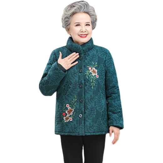 Oma Yu Zhaolins Winter-Baumwolljacke sowie samtige, verdickte Baumwollkleidung 60-jährige Herbstjacke für mittlere und ältere Mutter.