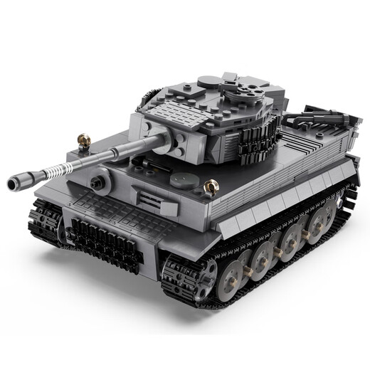 CaDA building block assembly toy men MOC authorized design 1:35 Tiger tank adult children's building plug-in electric remote control model Mechanical group C61071-Tiger tank