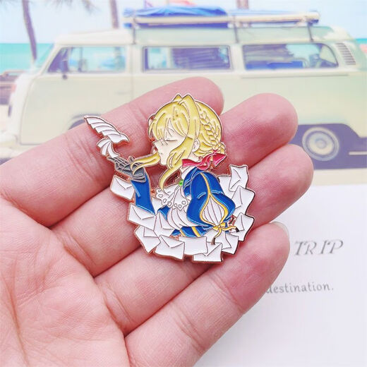 Violet peripheral two-dimensional character brooch Violet Evergarden Evegarden badge XZ3314