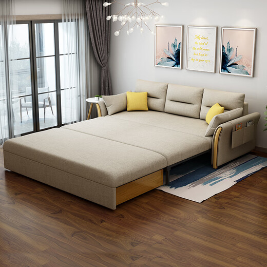 Sofa pliant de salon célèbre urbain lit de trois personnes à double usage de chambres à double usage