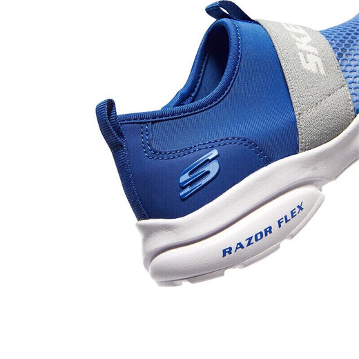 Skechers斯凯奇男童一脚蹬柔软透气运动鞋夏季大童网布休闲鞋403776L