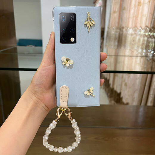 Lion Kaidun Huawei Matex2 Téléphone mobile Version Collector Full-Pack Flip Magnetic Imitation Leather X2 Mobile Phone Case Ultra-Thin Personalité mignon Ladies Mate x2 Nouveau étui [couverture en cuir Sky Blue-Flip] Ballet Girl + Minnie + Rose Pearl Bracelet Huawei Mate X2 Collector's version