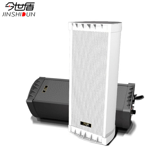 今世盾（jinshidun)户外防水有源音柱店铺背景音乐LED显示屏音箱壁挂有源喇叭无线蓝牙音响功放 30W有源音柱黑色一主一副