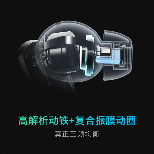 Edificador Neobuds Pro True Wireless Round Iron Rideo Auriculares Cancelando auriculares Bluetooth aplicables a Apple, Xiaomi, Huawei, Shadow Black, Valentine's Day Gift