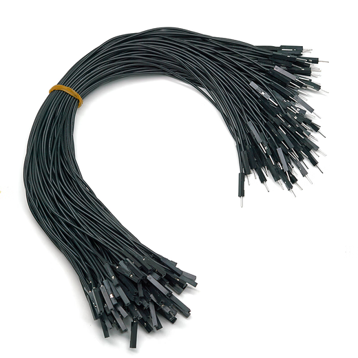 Throwing Stones 1P Rehearsal Dupont Wire 26AWG Silicone Insulated Wire High Temperature Resistant Electronic Wire Experiment Consumables 100 in a Bundle 20cm Wire Length 100/piece Black 30cm Male to Female
