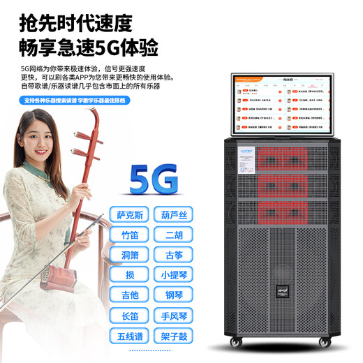 Amoi home ktv ensemble de haut-parleurs Douyin 2025 nouvel amplificateur de karaoké jukebox extérieur pour la maison tout-en-un audio de danse carrée avec affichage spectre dynamique caisson de basses 18 pouces huit voies 21 haut-parleurs mémoire 1000G