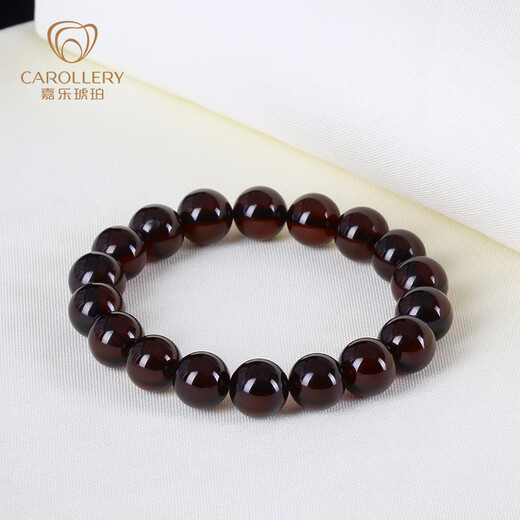 Jiale Amber Blood Amber Bracelet for Men and Women Natural Amber Bracelet Single Circle Bead DIY Birthday Gift Authentic Blood Amber Bracelet About 9mm About 7g/4110
