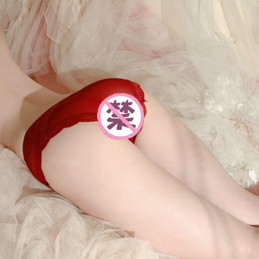 Newcomer gemacht Bow Girls Unterwäsche täglich niedrige Taille komfortable Netz transparente Kreuzspitze atmungsaktive Unterwäsche sexy reine weiße 1-köpfige Einzelgröße [Empfohlen 80-125 Jin [Jin gleich 0,5 kg]]