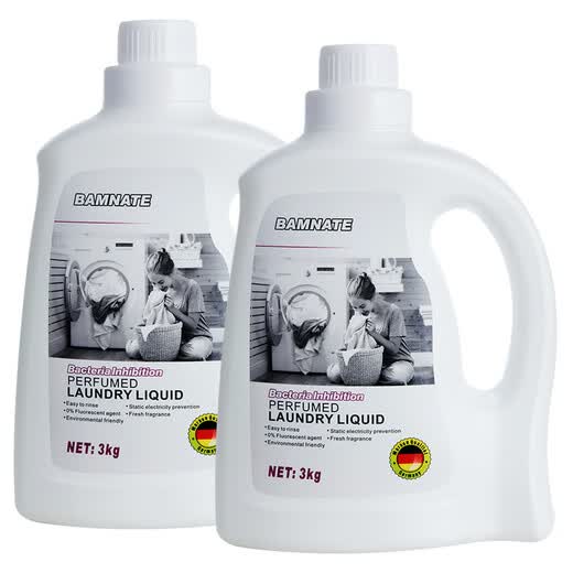 Bamnate German imported laundry detergent, perfume-type long-lasting fragrance, machine hand wash deep clean laundry detergent 3kg*2 bottles