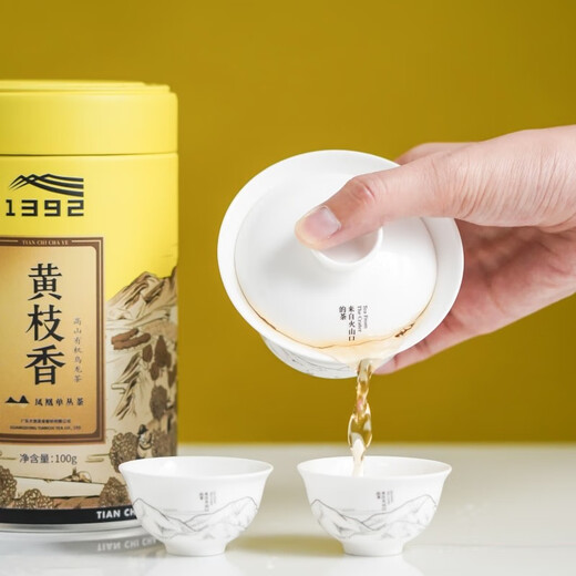 Tianchi 1392 Phoenix Chaozhou Single-Cheg-Tee Wu Kui Top Yellow Branch Duft Einkluster Gaoshan Buntes Bio-Geschenkbox mit zwei Can 200g