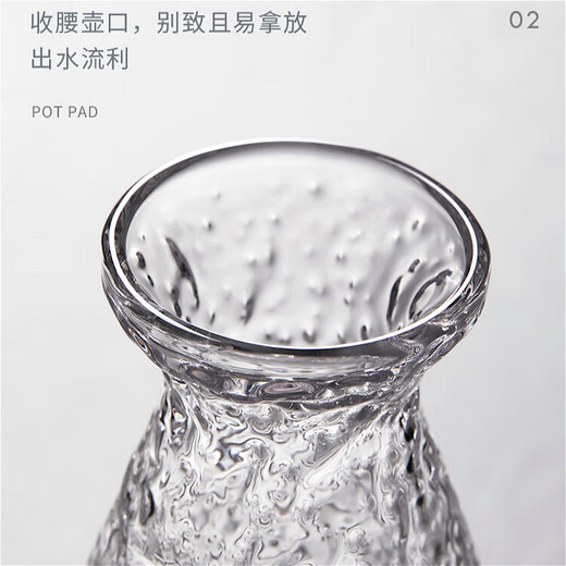 WINEWINGS Japanese hand-made glass wine warmer set household liquor dispenser hammer pattern sake ice wine jug Japanese wine cup wine set wine jug single simple package