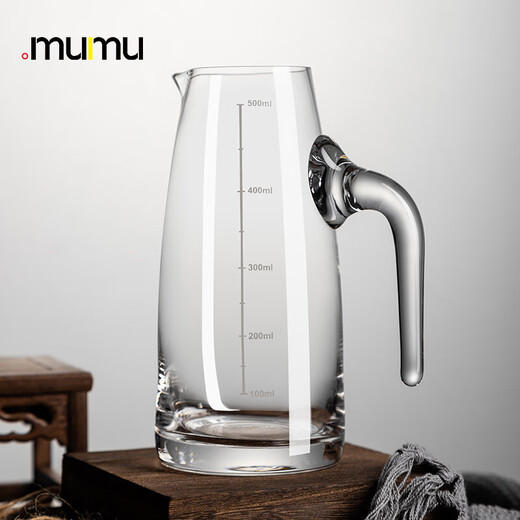 MUMU liquor dispenser spirits household high-end Chinese-style large crystal glass with scale jug