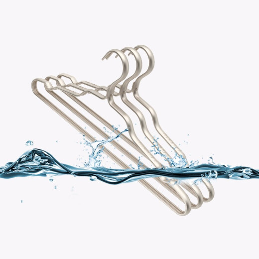 Good wife clothes drying rack anti-slip household clothes hanger waterproof clothes hanger DY40 amber gold [aluminum alloy 16 pieces]