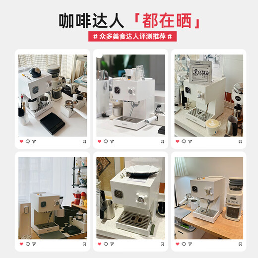 柏翠（petrus）柏翠咖啡机意式浓缩双锅炉拿铁家用办公室全半自动小型一体商用奶泡美式PE3888 节日礼物 3888+3755S磨豆机套装