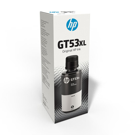 惠普（hp）原装GT53X黑色墨水 GT52彩色墨水 打印头适用机型详询客服 GT53XL黑色高容墨水 约6000页