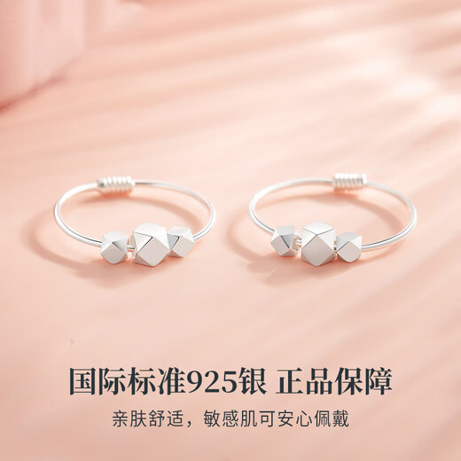 Lao Fengxiang light luxury S925 silver earrings for women, broken silver several ounces of fashionable earrings, birthday and anniversary gifts for girlfriends, broken silver several ounces of earrings* brand gift box