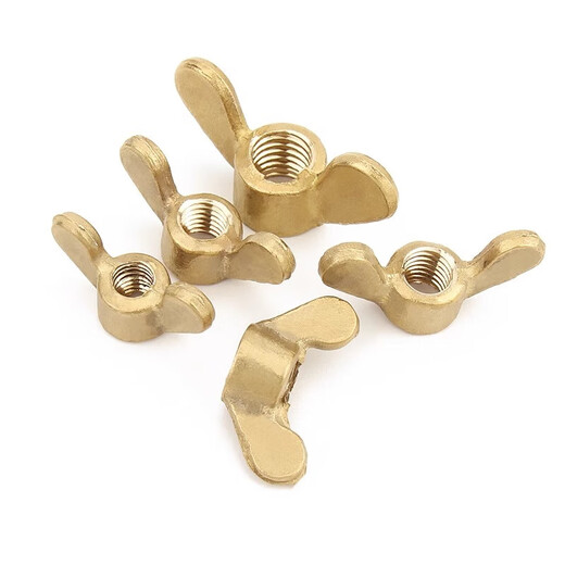 Jinchao horn nut copper butterfly nut Yuanbao nut hand-tightened copper nut GB62M3M4M5M6M8M10M12 M8 copper nut (2 pieces)