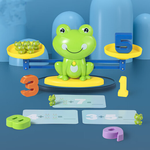 Nordic Time Children's Scale Frog Digital Early Education Enlightenment Toy Intellectual Brain Development Baby 3 Years Old and Over Little Frog Pink [Standard Edition] (19 Frog + 10 Number + 3