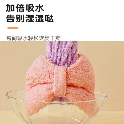 COOKSS children's dry hair cap quick-drying super absorbent hair scarf towel bag turban baby shower cap dry hair towel camellia powder