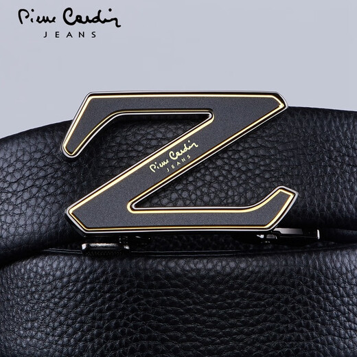 
Pierre cardin belt (pierre cardin) men's fashion Z-shaped automatic buckle genuine leather belt business birthday gift for boyfriend father and husband J1A826Z-1322138/gold 115cm -125cm randomly sent/written greeting card