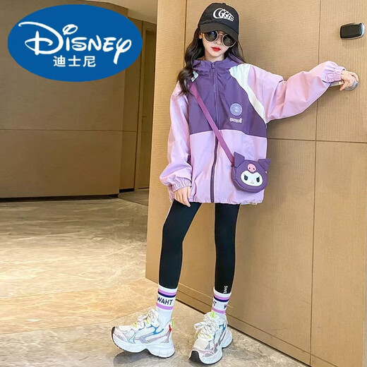 Disney Disney Girls' Coat Autumn 2023 New Fashionable Casual Girls Autumn Zipper Cardigan Outdoor