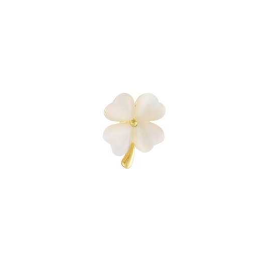 Idel imitation cat's eye stone four-leaf clover high-end brooch women's anti-exposure buckle niche pin fixed clothing accessories birthday gift lucky four-leaf clover brooch XZ0190