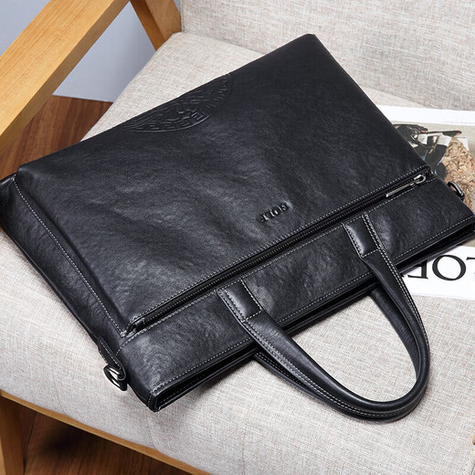 Golf (GOLF) business briefcase men's first-layer cowhide handbag men's 15-inch computer bag briefcase gift for boyfriend