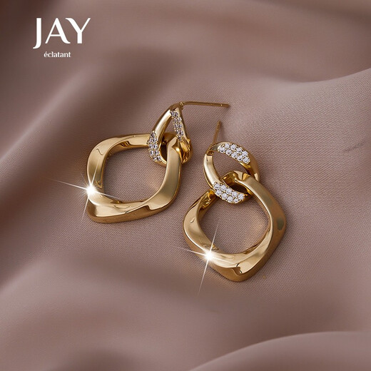 Jay 2025 new design rhombus earrings for women, birthday gift for girlfriend