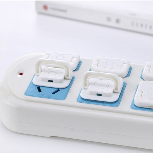 Socket protective cover, children's anti-electric shock safety plug, power plug and drain, waterproof baby protection plug socket protective cover, new white, 10 pieces, two plugs and three plugs, half each