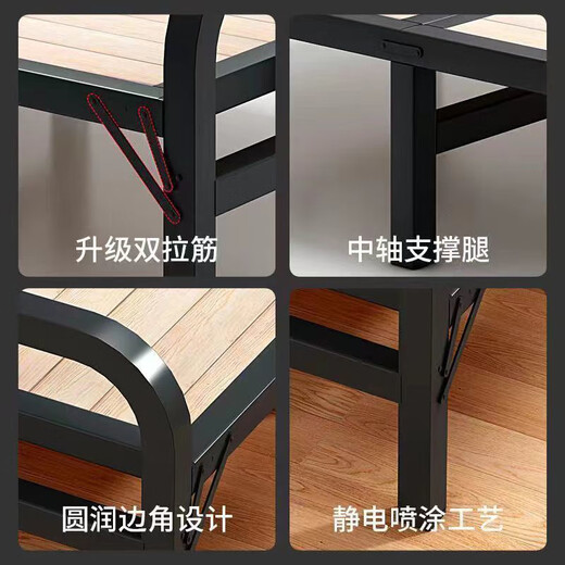 京居折叠床单人床午休床午睡床行军床医院家用陪护硬板床铁艺床 【静音加固】0.8米BGC866