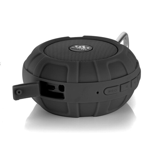 ROYQUEEN T350 Bluetooth speaker, portable, plug-in card, mini computer, mobile phone, wireless subwoofer, outdoor sports portable small speaker, Charming Black [Data Cable + Audio Cable + Hook + Instruction Manual]