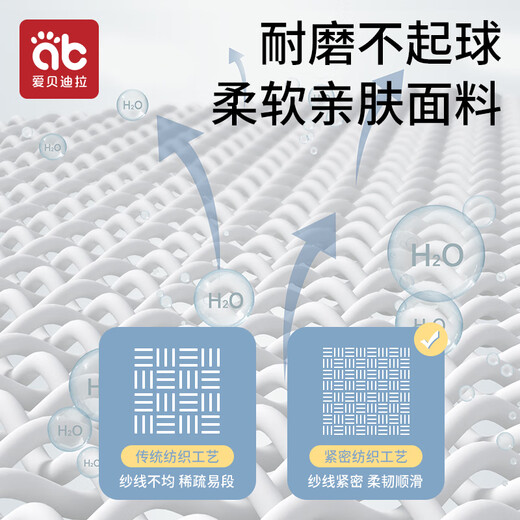 爱贝迪拉（AIBEDILA）婴儿护膝宝宝爬行护膝婴幼儿学步防摔防磨护膝护肘刺绣透气款