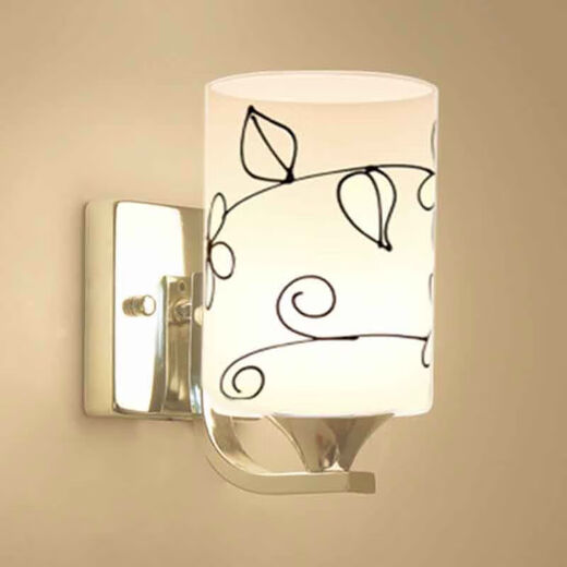 Yilin Wall Lamp Bedroom Wall Bedside Lamp Simple Modern Creative European American American LED Living Room Aisle Stair Lamp Gold 6001-1 Three Color + Pull Switch