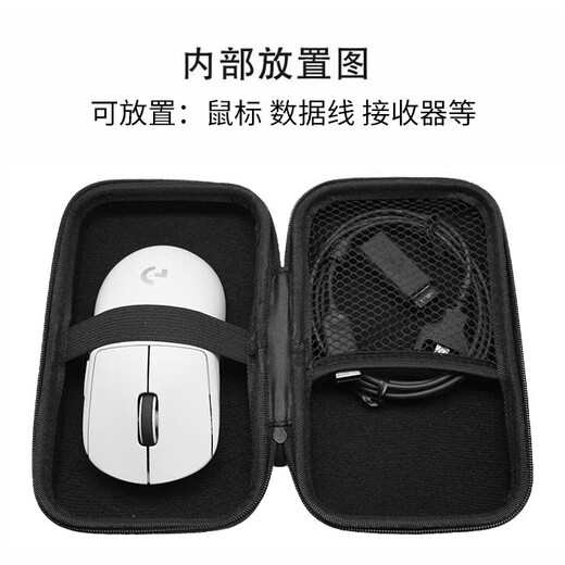 Black King is suitable for GPW first generation bullshit king, second generation King Kong, third generation, fourth generation Hawkeye Suzaku puppy/Maicong A7 A5 mouse bag portable storage box shock-absorbing and pressure-resistant hard shell protective box PU leather universal mouse storage bag black Luo/Technology/Series 18*10.5*5mm