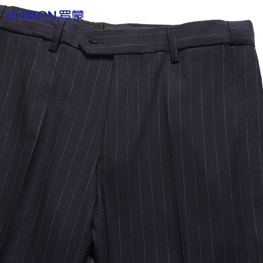 Romon suit men's double-breasted casual retro suit suit slim shopping mall same style wedding groom's dress