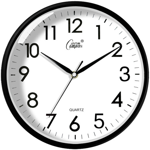Compas wall clock living room simple silent living room quartz clock wall clock c2866 black 30.5cm diameter