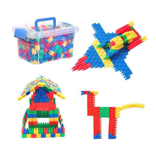 Desarrollo de juguetes para niños de Yueyue bloques de construcción de aprendizaje intelectual juguetes niños y niñas ensamble juguetes cabezales de cohete 403 tabletas (bolsa) + dibujos