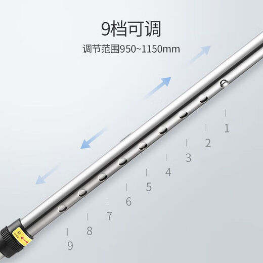 
Fish Leap Old Man Crutch Young Man Ankle Fractured Elbow Crutch Anti-Slip Crutch Young Man Crutch Walker Walker YU823 YU838 (Aluminum Alloy Foldable)
