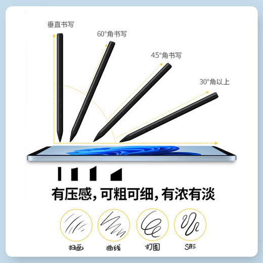 ISKYSallface Stylus geeignet für Microsoft SurfacePro11/10/9/8/7GO432 Tablet Stylus 4096 Druck-sensitiver Radiergitter-Schaltflächenkapazitätsstift