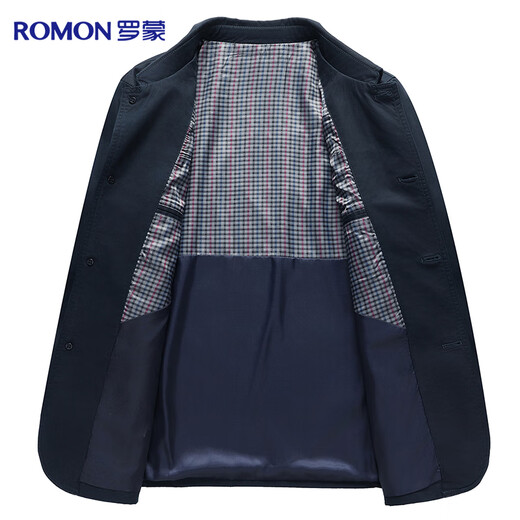 Romon 100% cotton jacket men's young and middle-aged spring and autumn coat work wear casual lapel dad wear men's jacket