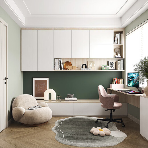 Sofia whole house customization 22 packages Nordic style bedroom furniture wardrobe cloakroom TV cabinet combination entrance shoe cabinet package price