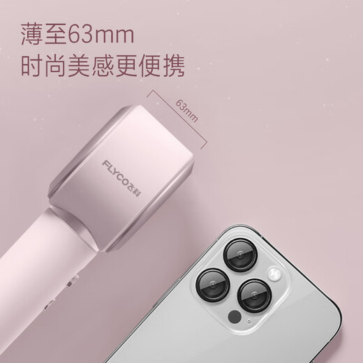 FLYCO high-speed hair dryer birthday gift household portable travel essential quick-drying negative ion high wind hair care hair dryer FH6371 diamond powder national subsidy