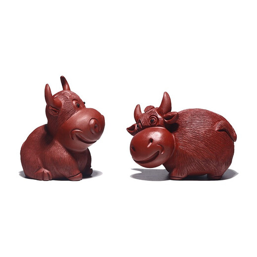 Xu Baoguo Yixing Zisha Tea Play Tea Ceremony Creative Boutique Ornaments Brave Niu Niu Tea Pet Set Brave Niu Niu + Blessing Niu Niu